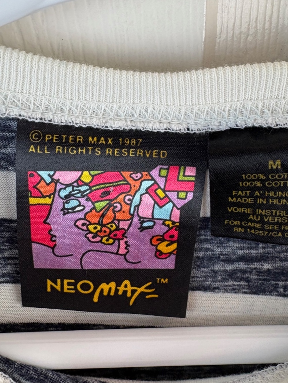 Vintage Peter Max Neo Striped Top - Picture 2 of 4